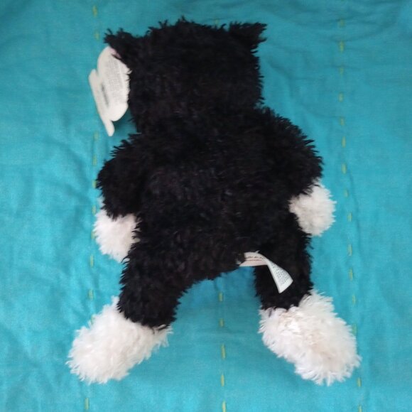 Heads & Tales by GUND Black & White Plush Kitten/Cat with Blue Eyes - Picture 6 of 9